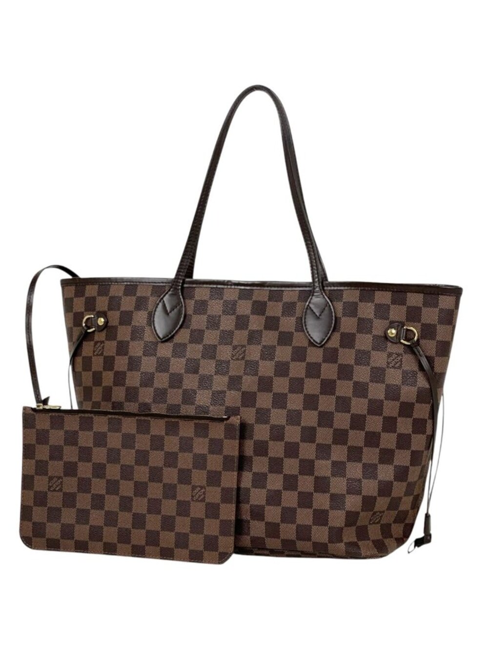 Louis Vuitton Neverfull MM Tote Damier Brown Cerise